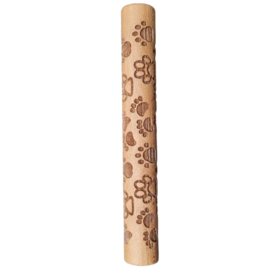 Houten roller smal Pootafdrukken