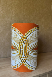 Vintage lampenkap Oranje met Cirkels