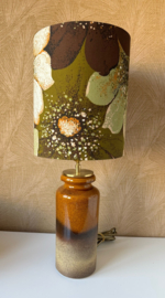 Vintage lampenkap groene bloemen