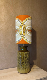 Vintage lampenkap Oranje met Cirkels