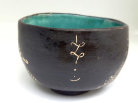 Chawan zebra en bloemen