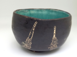 Chawan zebra en bloemen