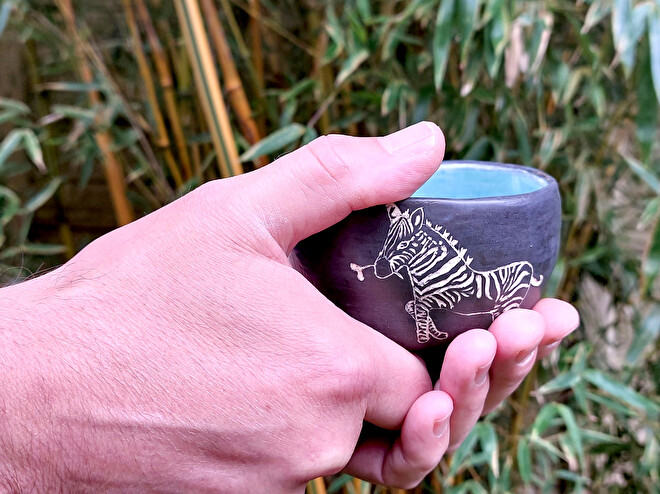 Chawan mat zwart