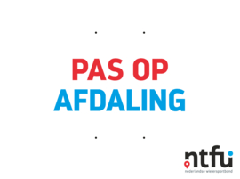 Bord: Pas op afdaling