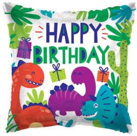 Folie Ballon Happy Birthday Dino (leeg)
