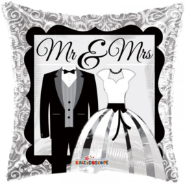 Folie Ballon Pillow MR & MRS (leeg)