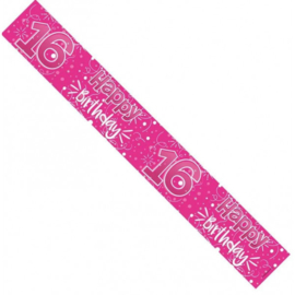 Banner 2.6m - 16th Birthday Fuchsia