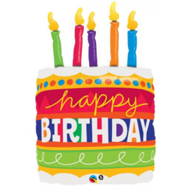 Folie ballon Birthday Cake & Candles (leeg)