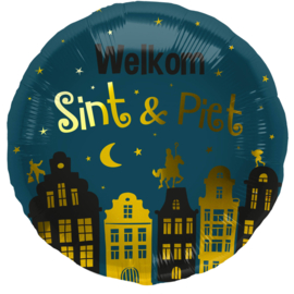 Folie Ballon Welkom Sint & Piet (leeg)