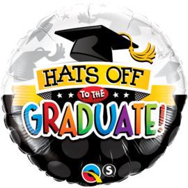 Folie Ballon Hats off to the Graduate! (leeg)