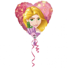 Folie ballon Rapunzel Prinses Hart (leeg)