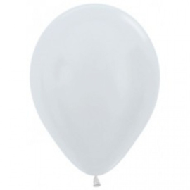 Metallic ballonnen Pearl Wit