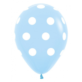 Latex Ballonnen Polka Dots Blauw