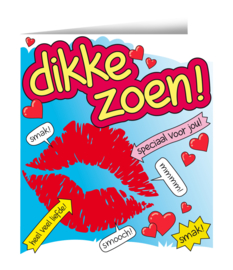 Wenskaart Dikke Zoen