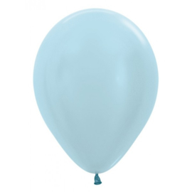Metallic ballonnen pearl blauw