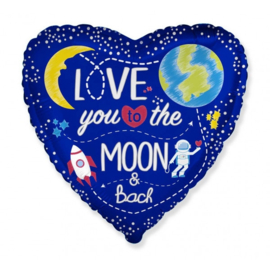 Folie ballon Love to the moon & back (leeg)