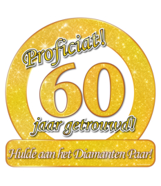 Huldebord 60 jaar getrouwd