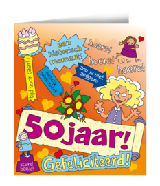 Wenskaart 50 jaar Vrouw