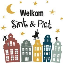 Raamstickers Welkom Sint & Piet