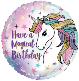 Folie Ballon Have A Magical Birthday Unicorn (leeg)