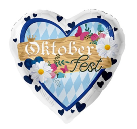 Folie ballon Oktoberfest Hart (leeg)