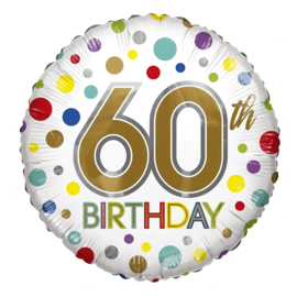 Folie Ballon 60 th Birthday (leeg)