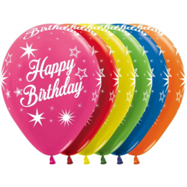 Latex Ballonnen Happy Birthday Sparkles