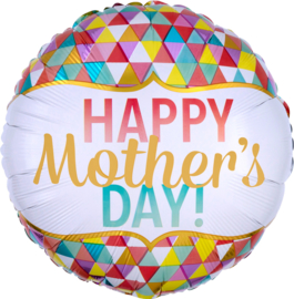 Folie Ballon Happy Mother Day Geometric (leeg)