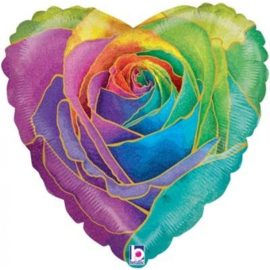 Folie Ballon Rainbow Rose (leeg)