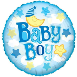 Folie ballon Baby Boy Moon (leeg)