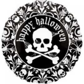 Folie Ballon Happy Halloween Skelet (leeg)
