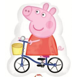 Folie ballon Peppa Pig fiets (leeg)