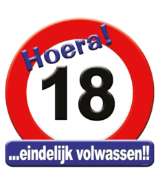 Huldebord 18 jaar