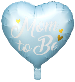 Folie Ballon Mom to Be Blauw (leeg)