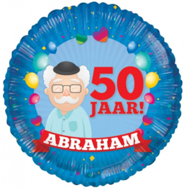 Folie Ballon Abraham 50 jaar! (leeg)