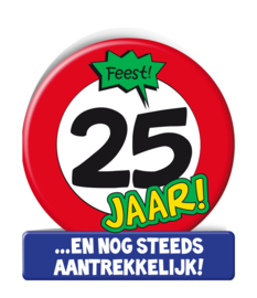 Wenskaart 25 jaar Verkeersbord