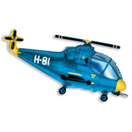 Folie Ballon Helikopter Blauw (leeg)