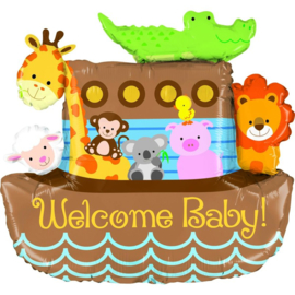 Folie Ballon Welcome baby Ark (leeg)