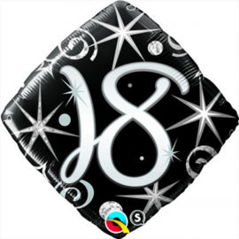 Folie ballon Square Elegant Sparkles & Swirls - 18 (leeg)