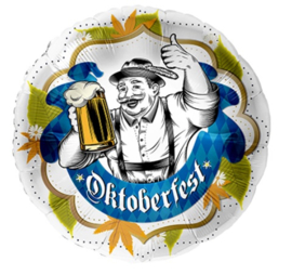 Folie ballon Oktoberfest met Bierpull (leeg)