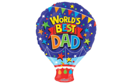 Folie Ballon World's Best Dad! Luchtballon (leeg)