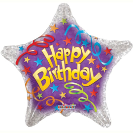 Folie Ballon Happy Birthday Ster (leeg)