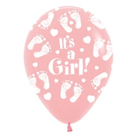 Latex Ballonnen It's A Girl Footprint