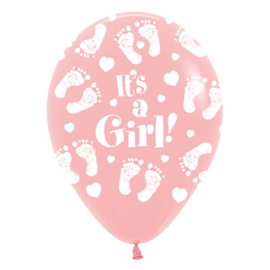 Latex Ballonnen It's A Girl Footprint