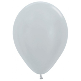 Metallic ballonnen Pearl Zilver