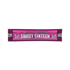 Sweet Sixteen Banner 180 x 40 cm