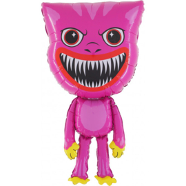 Folie Ballon Huggy Wuggy Monster Roze (leeg)