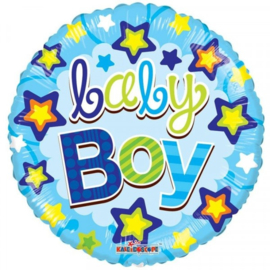 Folie ballon Baby Boy Stars (leeg)