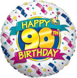 Folie Ballon Happy 90  th Birthday (leeg)