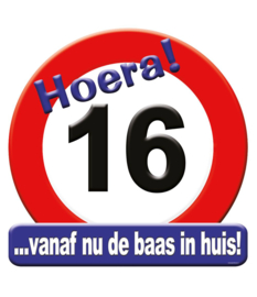 Huldebord 16 jaar